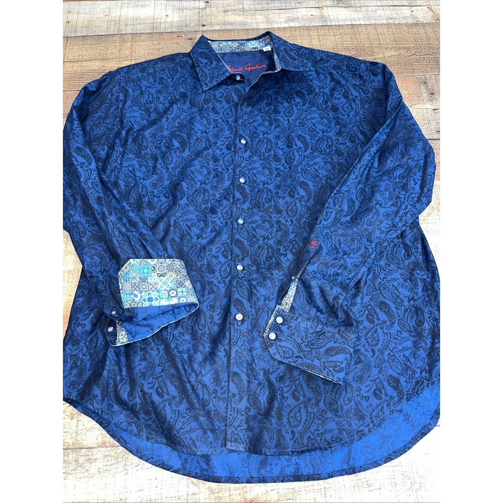 Men's Robert Graham Floral All over‎ Print Button Up Sz XL (2105)